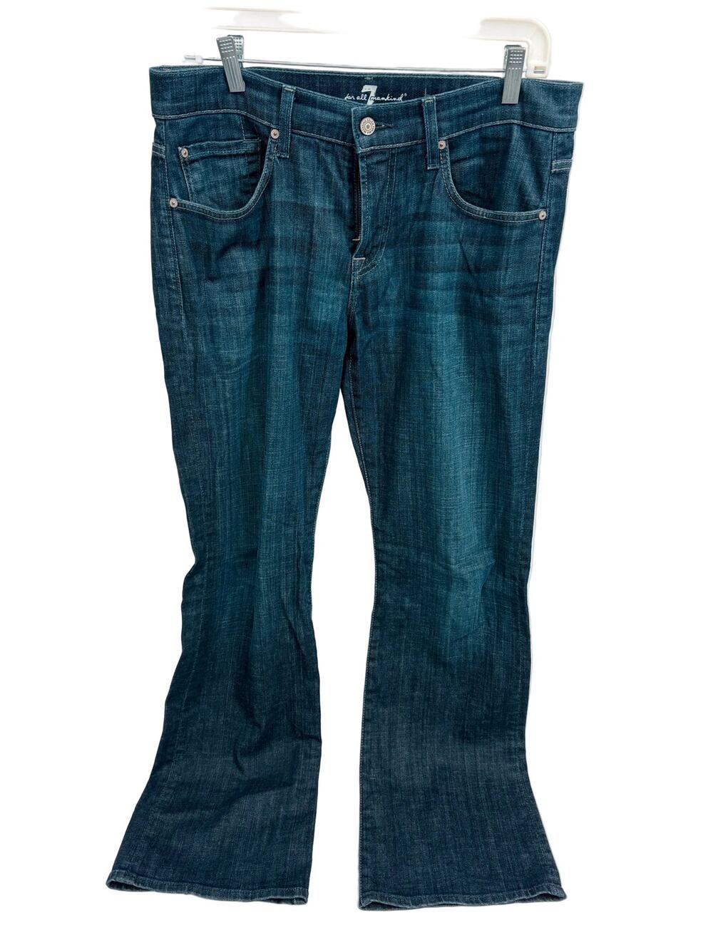 7 for all mankind Brett straight leg blue jeans